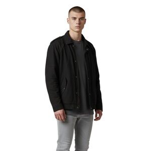 Vintage Context black leather bomber jacket men’s size 44T